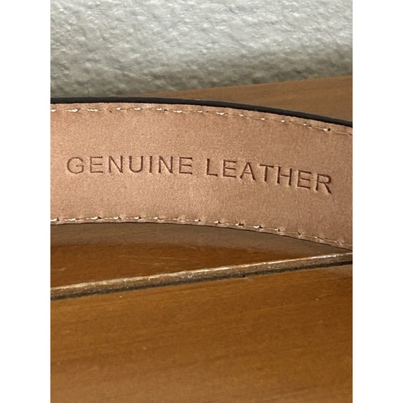 Fullerton Genuine Brown Leather Belt Strap Size 32 - Picture 5 of 6